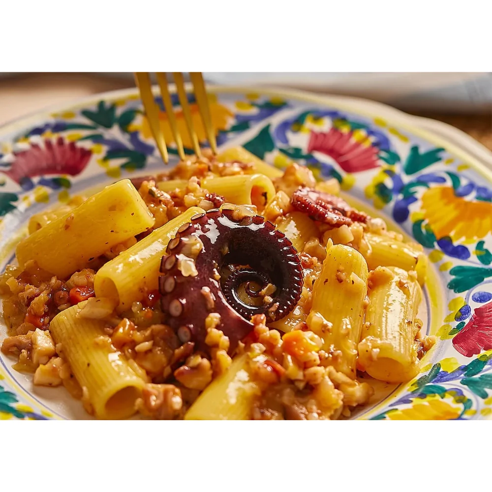 Voiello la mezza manica rigata n. 122 pasta trafilata al bronzo da 500 grammi - Image 3