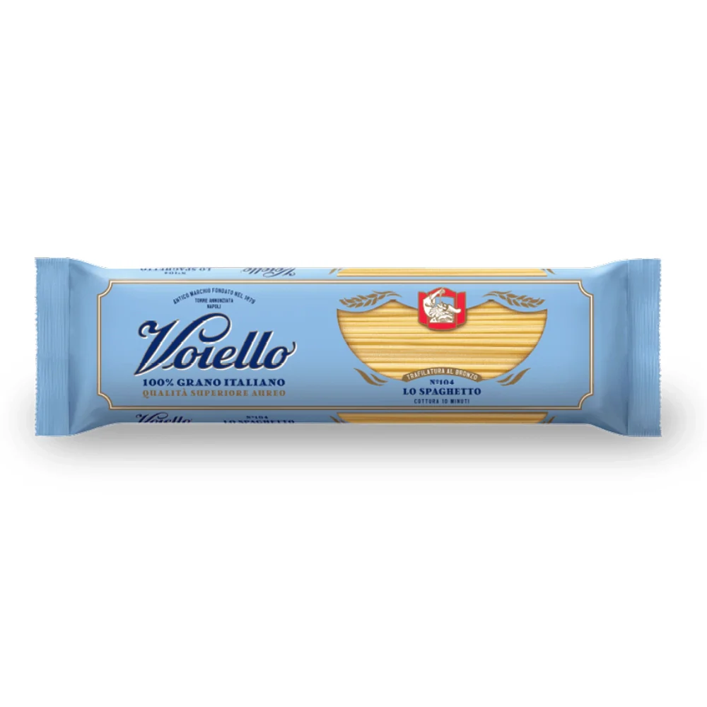 Voiello lo spaghetto n. 104 pasta trafilata al bronzo confezione da 500 grammi