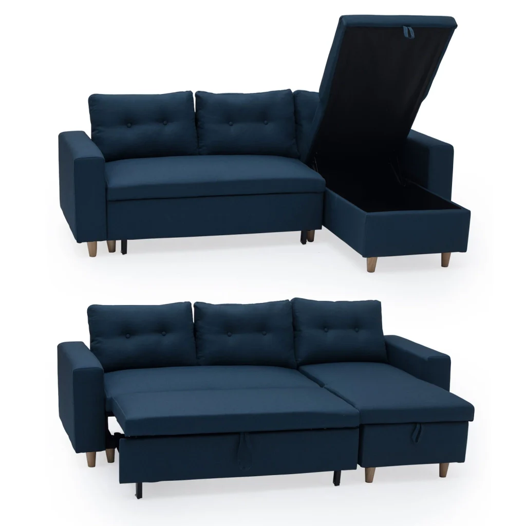 WADEDivano letto angolare a 3 posti blu - Image 4