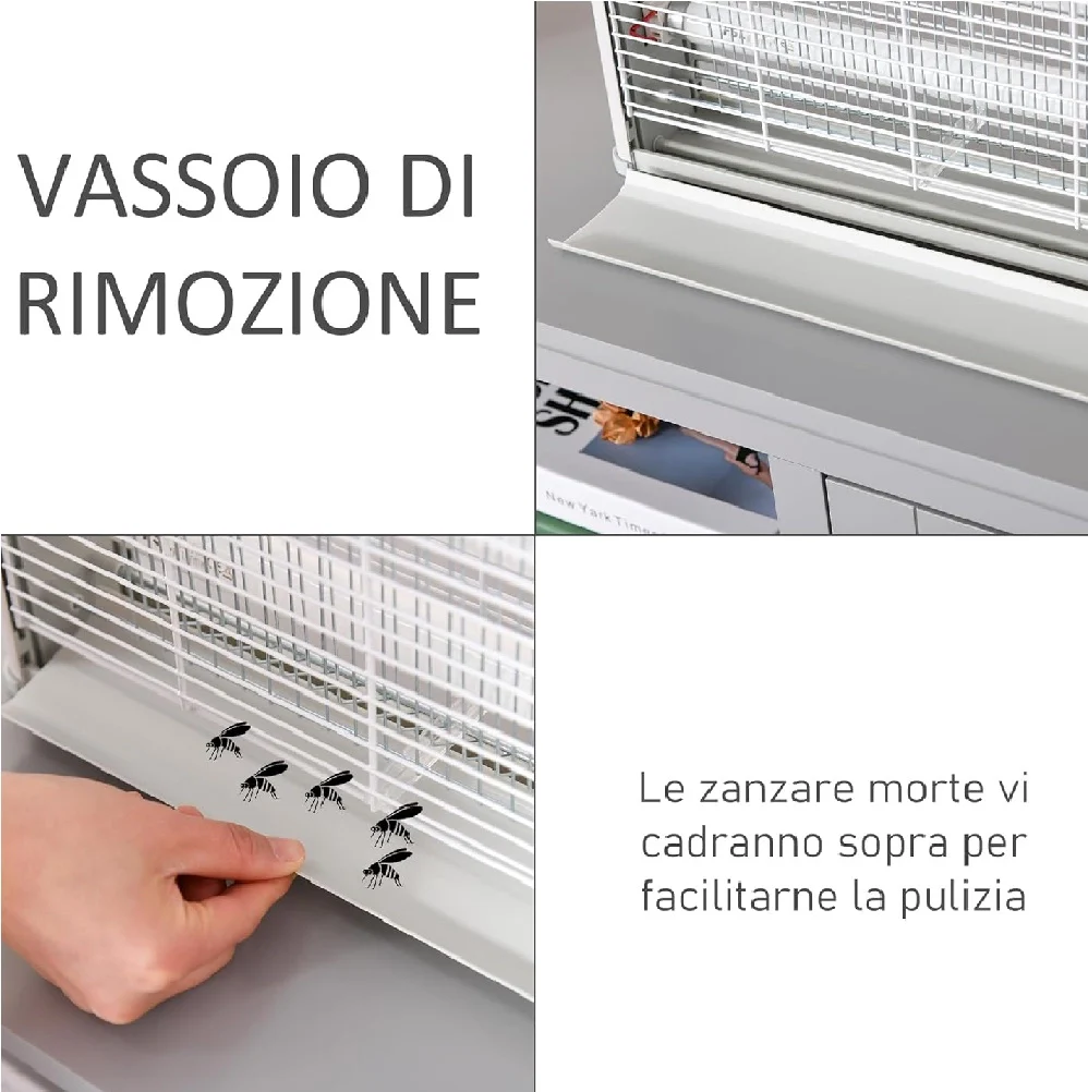 Zanzariera Elettrica Slim 2 Lampade UV LED 20W per Zanzare e Mosche senza sostanze chimiche - Image 4