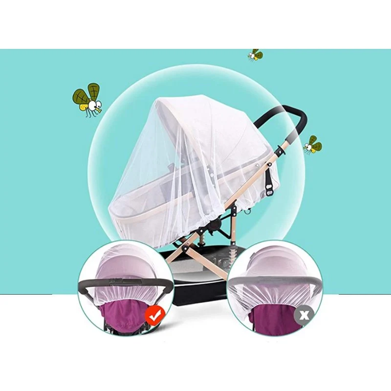 Zanzariera Universale Per Passeggino 140X150cm Bianco - Image 4