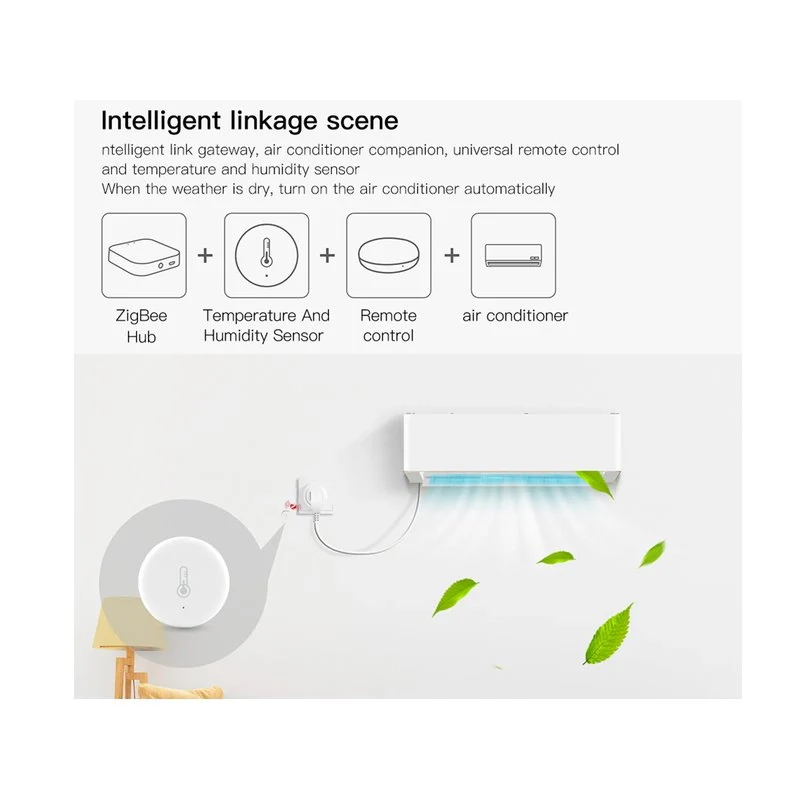 ZigBee Sensore Di Temperatura e Umidita APP Tuya Piccolo e Rotondo - Image 2